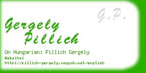 gergely pillich business card